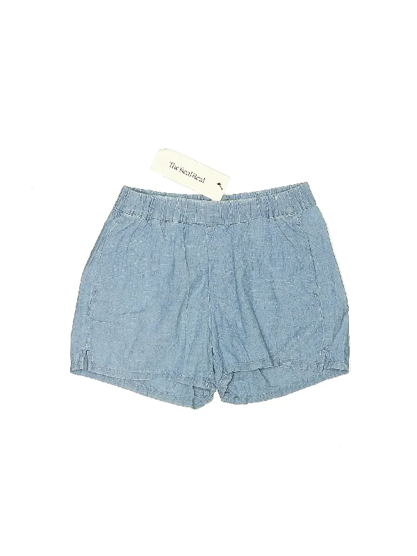 Fishing Shorts for Water Activities -Mid-Rise Denim Shorts in Light Wash