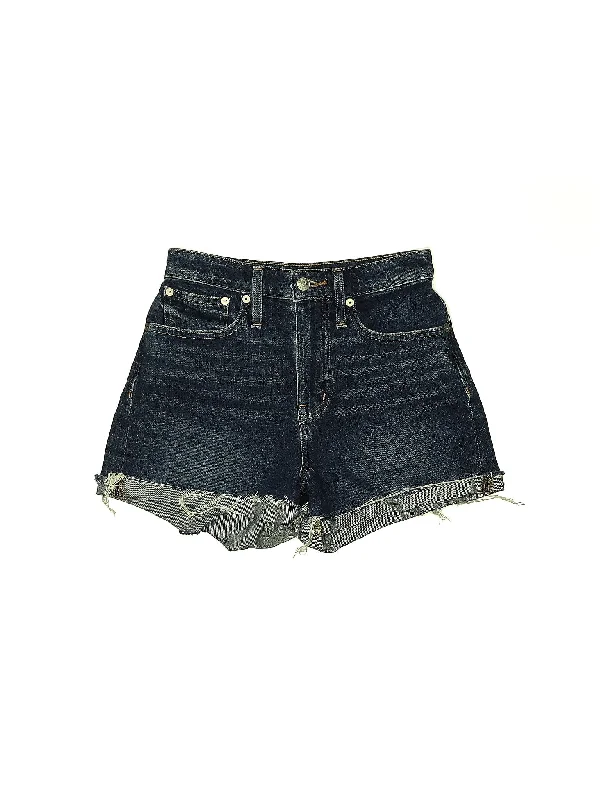 Sheath Skirts for Sophisticated -Mid-Rise Denim Shorts in Dark Wash