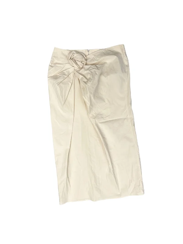 Durable cotton skirts for tough daily use -Cream Skirt Maxi Zara, Size Xl