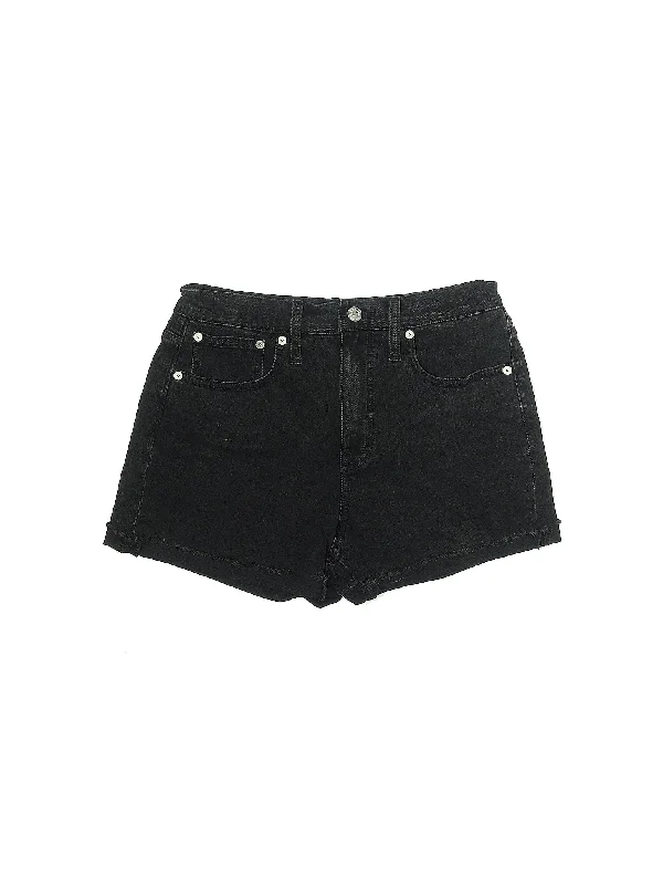 Maxi Skirts for Elegant Look -High-Rise Denim Shorts in Dark Wash