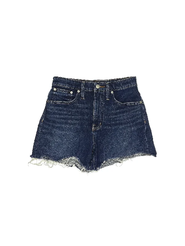 Beaded Skirts for Glamour -High-Rise Denim Shorts in Medium Wash