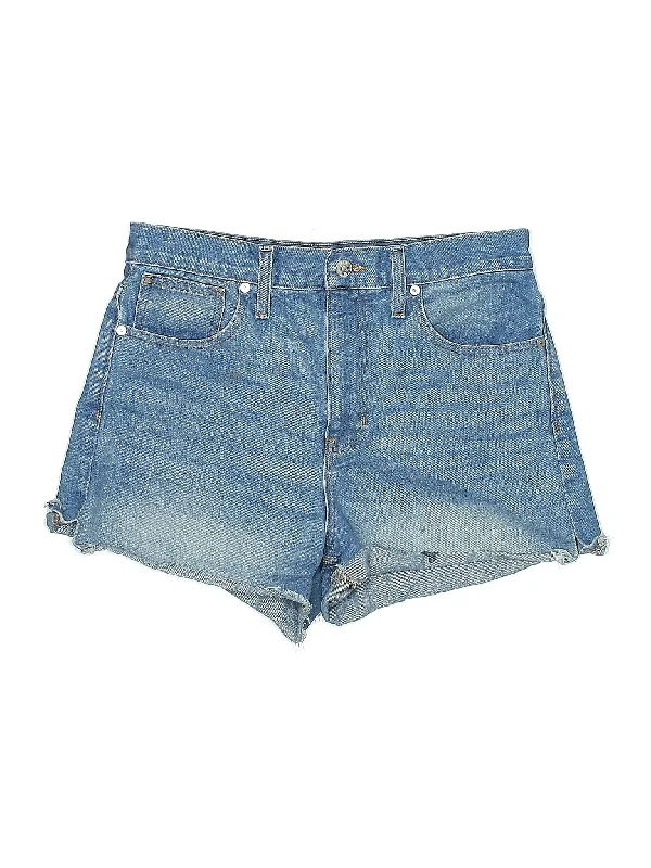 Abstract Skirts for Creative -High-Rise Denim Shorts in Medium Wash