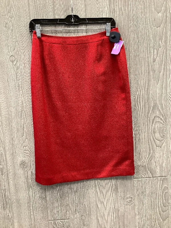 Soft skirts with plush cotton lining -Red Skirt Midi Talbots, Size S