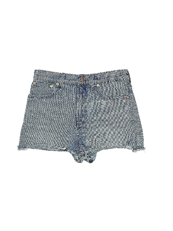 Brown Skirts for Earthy -Denim Shorts in Medium Wash