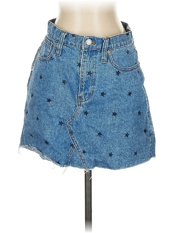 Pleated Skirts for Texture -Denim Skirt