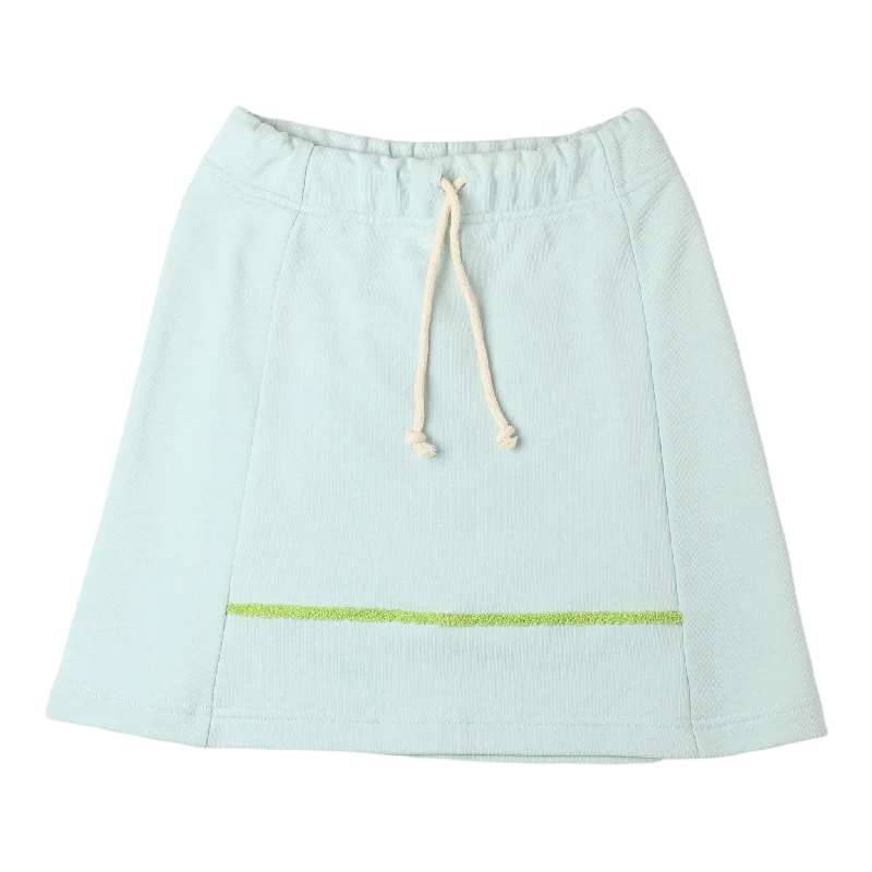 Wool Short Skirts for Warmth -RAQUETTE BLUE BASELINE TENNISLINE SKIRT [Final Sale]