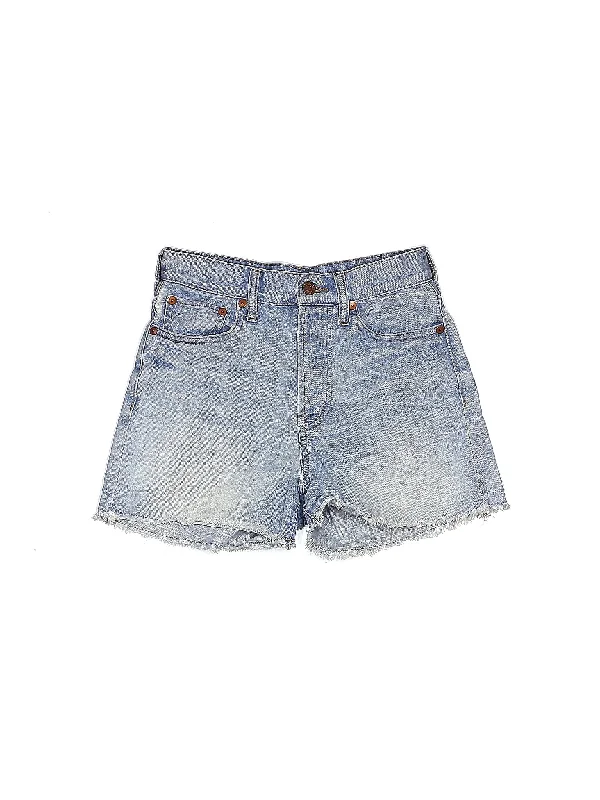 Wrap Skirts for Adjustable -High-Rise Denim Shorts in Medium Wash