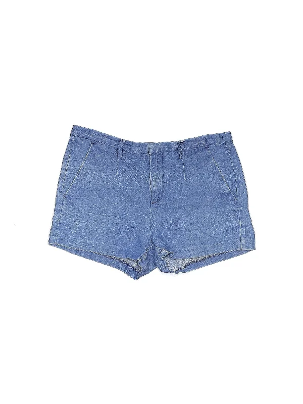 Embroidered Skirts for Detail -High-Rise Denim Shorts in Medium Wash