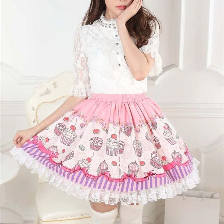 Designer skirts with premium fabric finish -Cupcake Ruffled Skirt