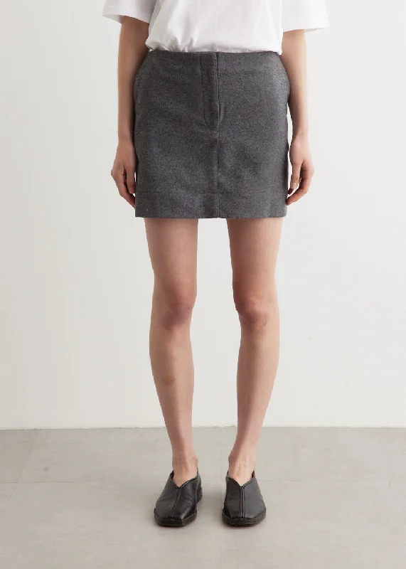 Vintage skirts for retro-inspired fashion vibes -Wool Mini Skirt