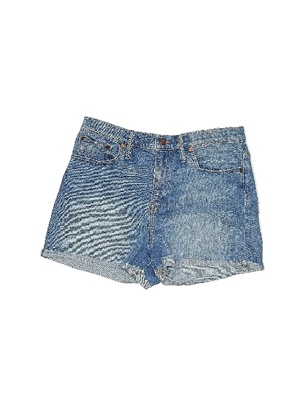 High-Waisted Skirts for Flatter -High-Rise Denim Shorts in Medium Wash