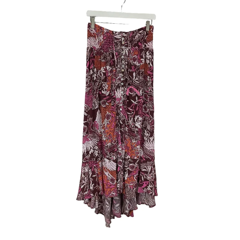 Ruffled skirts for feminine playful charm -Pink Skirt Maxi Rachel Zoe, Size L