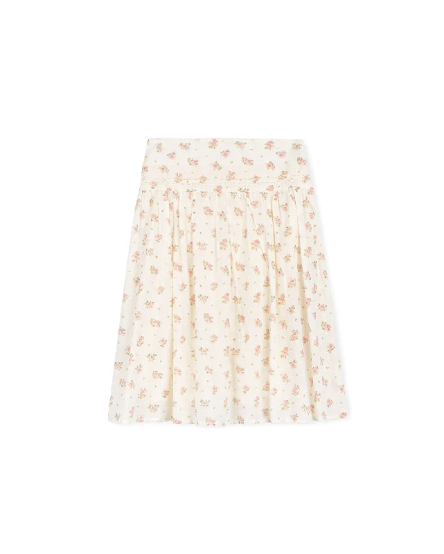 Long Skirts for Dinner Dates -ONE CHILD FLORAL DOTTED PRINTED SKIRT [FINAL SALE]