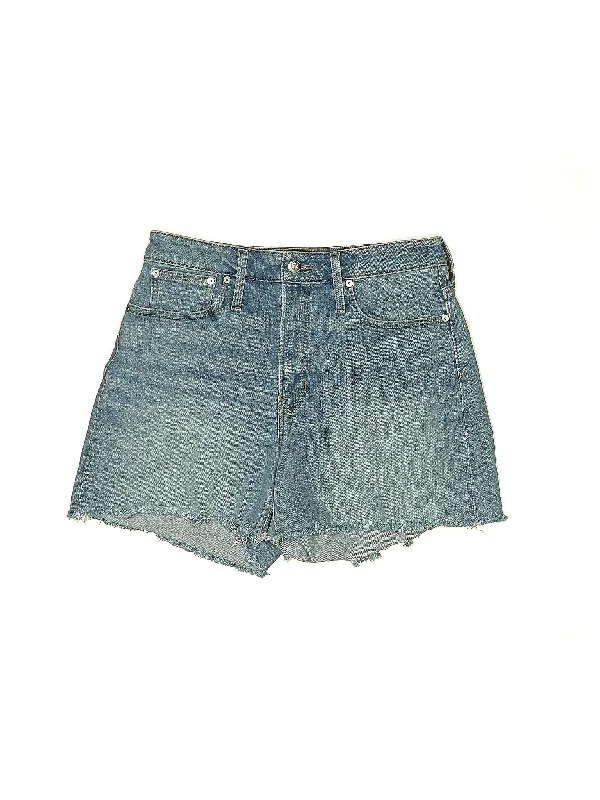 Pink Skirts for Feminine -Denim Shorts in Medium Wash