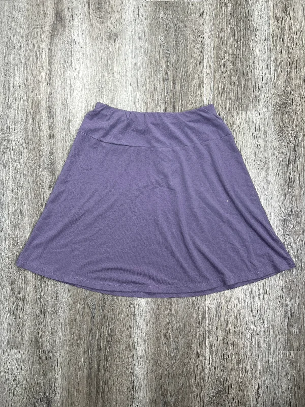 Ruffled skirts with lace trim softness -Purple Skirt Mini & Short Synergy, Size S