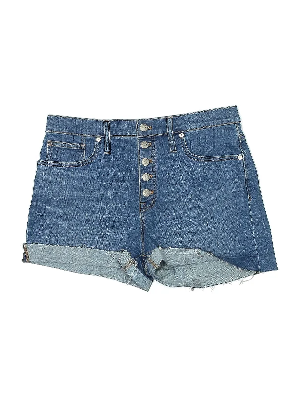 Wrap Skirts for Adjustable -High-Rise Denim Shorts in Medium Wash