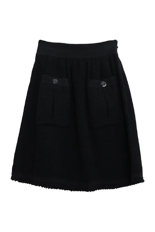 Pleated Long Skirts for Texture -[WW21833] Chanel | knee Length Skirt