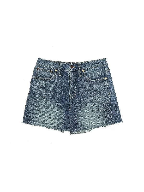 Tie-Up Shorts for Decorative -Denim Shorts in Medium Wash