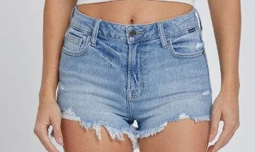 Studded Shorts for Edgy Look -High Rise Mom Shorts