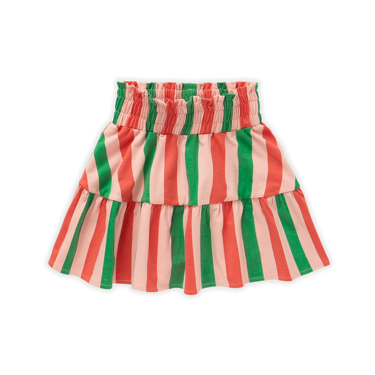 Long Skirts for Prom Night -SPROET & SPROUT CORAL STRIPED LAYER SKIRT [FINAL SALE]