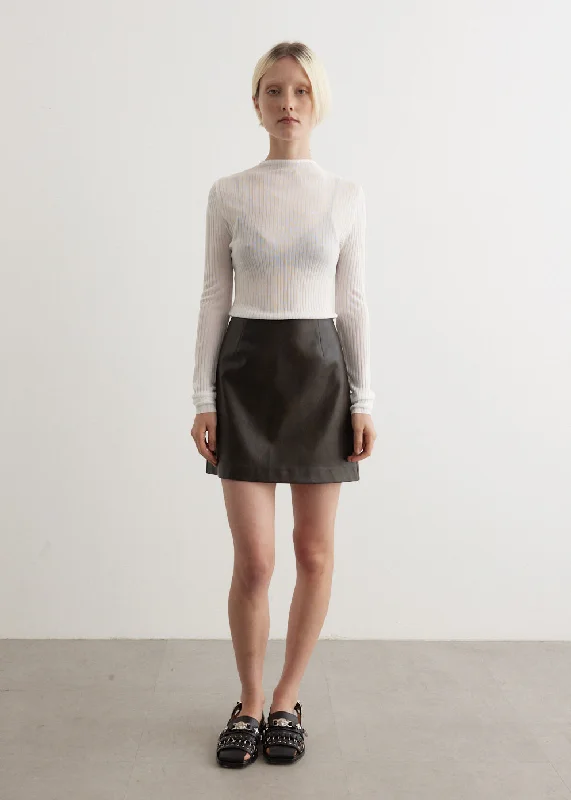 Soft cotton skirts for cozy comfort -Reach Vegan Leather Skirt