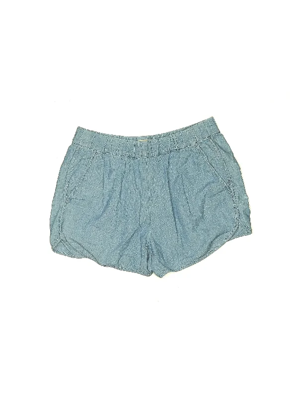 Running Shorts for Exercise -Mid-Rise Denim Shorts in Light Wash