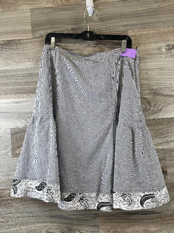 Ruffled skirts for soft romantic appeal -Grey Skirt Midi Clothes Mentor, Size 8