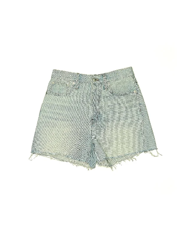 Tie-Up Skirts for Decorative -Denim Shorts in Light Wash