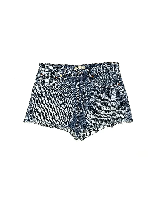 Bermuda Shorts for Modest Style -Denim Shorts in Medium Wash