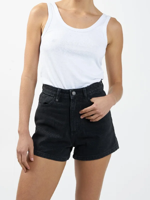 Low-Waisted Skirts for Relaxed -Erica Short - Clean Hem - Dusk Black