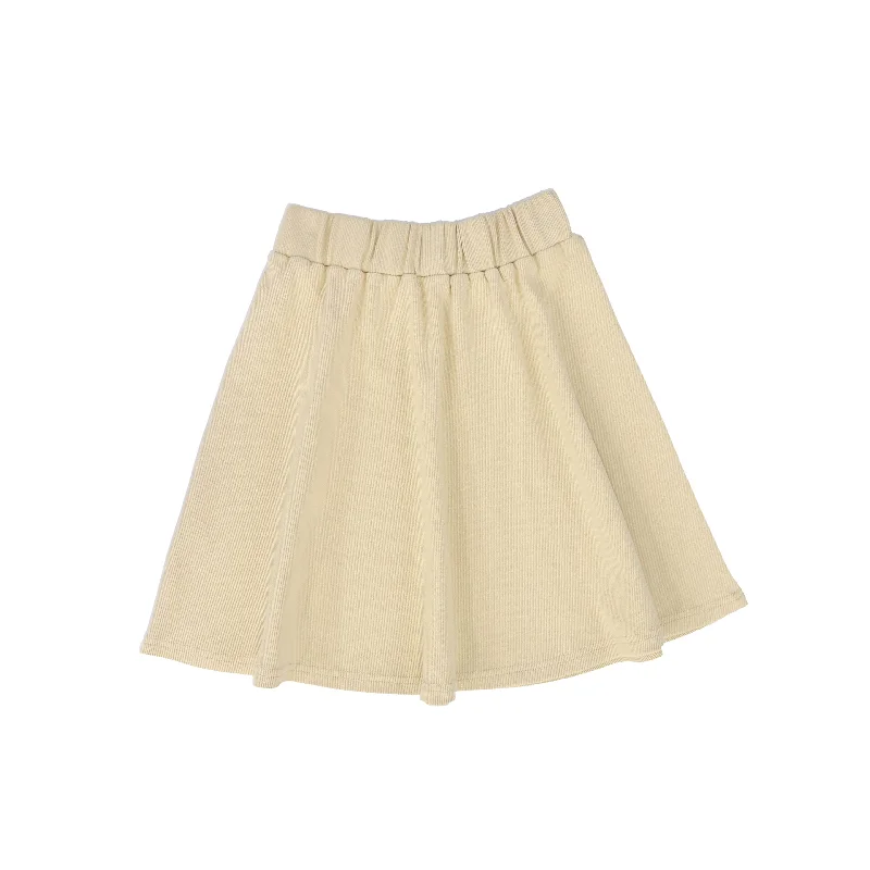 Striped Short Skirts for Style -NAVVY TAN RIBBED A-LINE SKIRT [FINAL SALE]