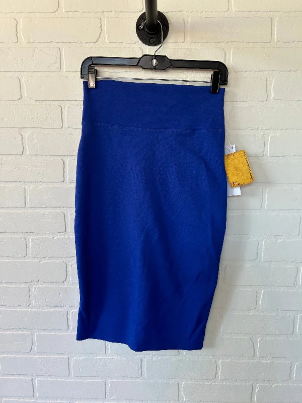 Casual linen skirts for breezy days -Blue Skirt Midi Hybrid & Company, Size 8