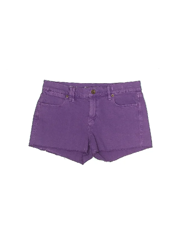 Linen Shorts for Breathable Wear -Low-Rise Denim Shorts in Medium Wash