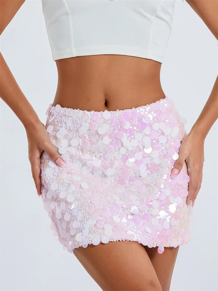 Abstract Long Skirts for Creative -JuliaFashion - Sexy Sparkle Sequined Summer Party Clubwear Glitter Bodycon Short Mini Pencil Streetwear Skirts