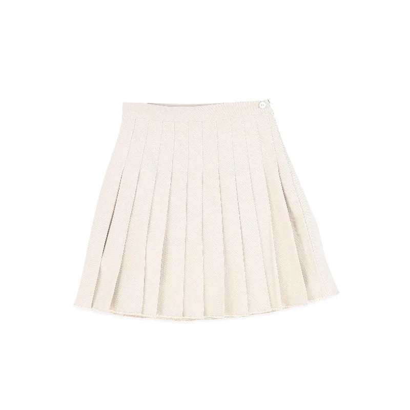 Spandex Short Skirts for Fit -KIPP STONE STONE PLEAT SKIRT [FINAL SALE]