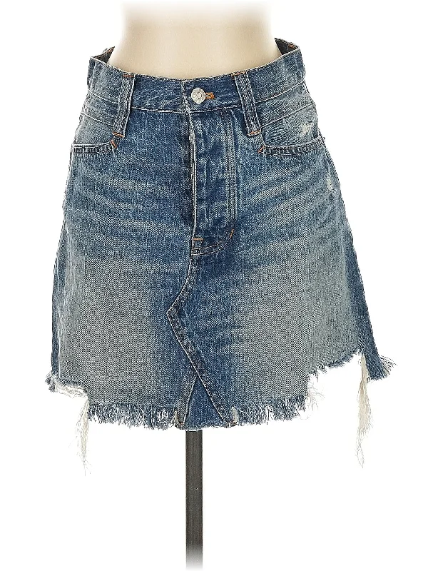 Abstract Shorts for Creative -Denim Skirt