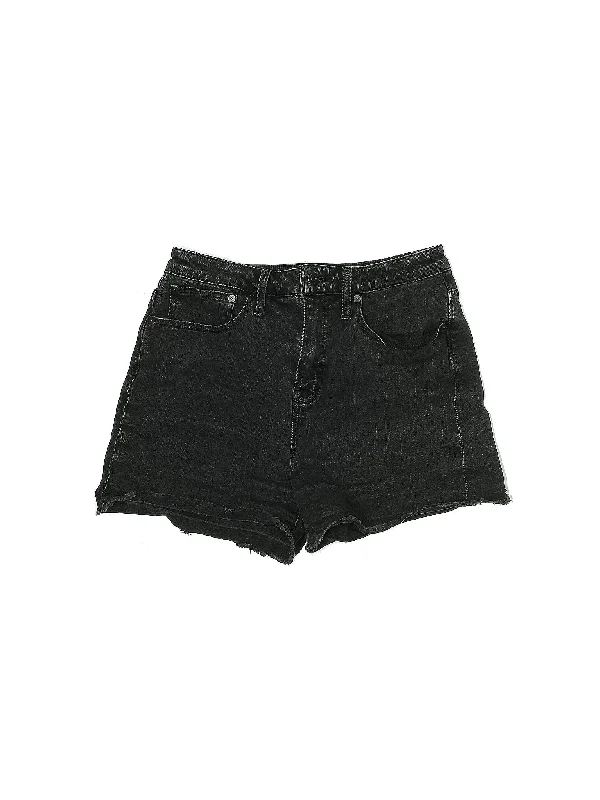 High Waisted Shorts for Shape -Low-Rise Denim Shorts in Dark Wash