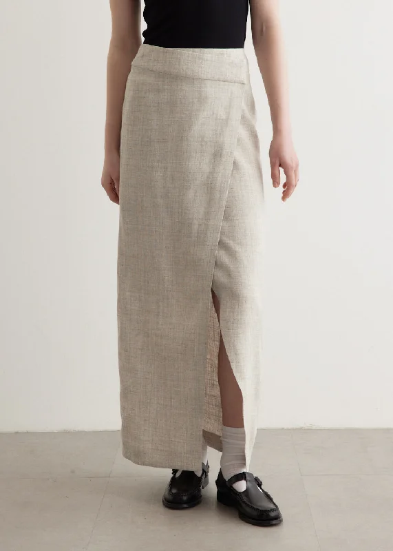 A-line midi skirts for balanced style -Overlap Skirt