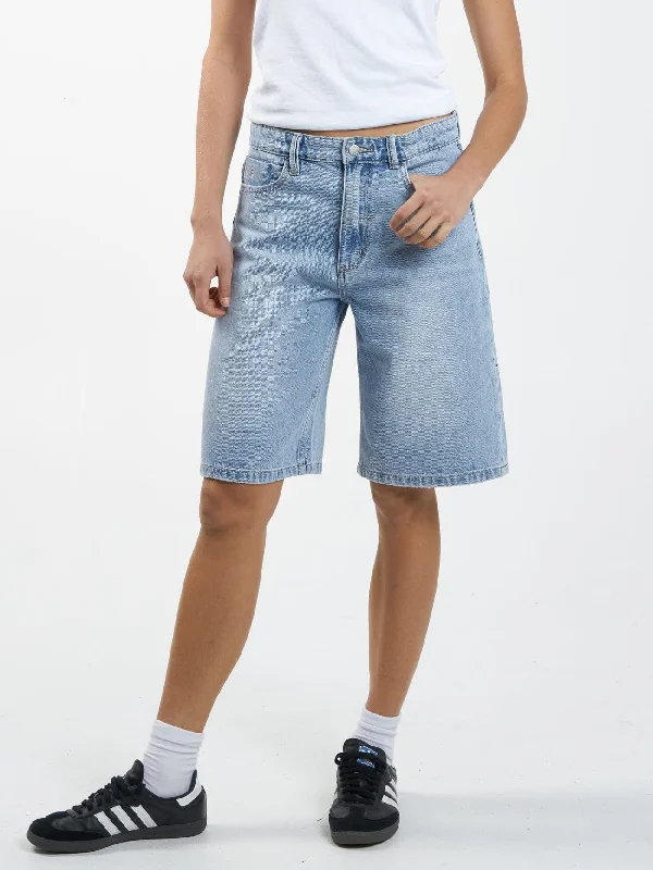 Ruffled Shorts for Feminine -Syd Short - Endless Blue