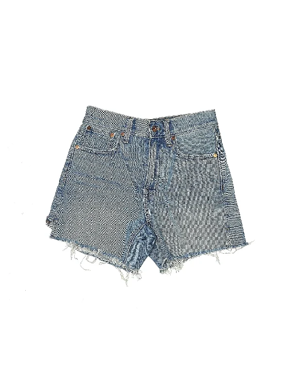 Sleeveless Skirts for Coolness -Low-Rise Denim Shorts in Medium Wash