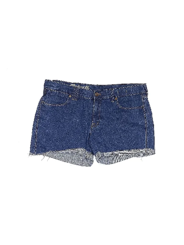 Cycling Shorts for Sports Activity -Low-Rise Denim Shorts in Medium Wash