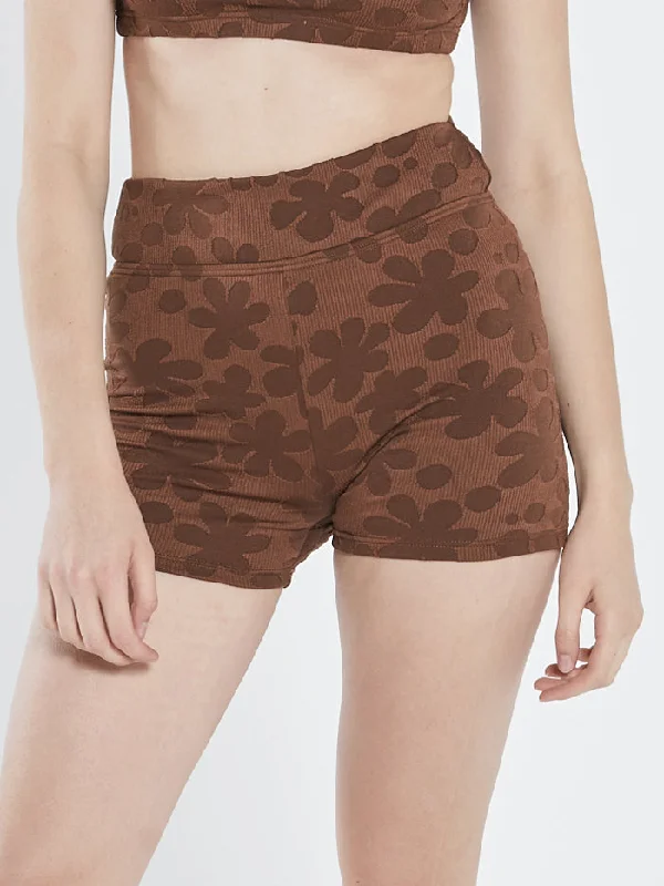 High-Waisted Skirts for Flatter -Layla Bike Short - Washed Cocoa