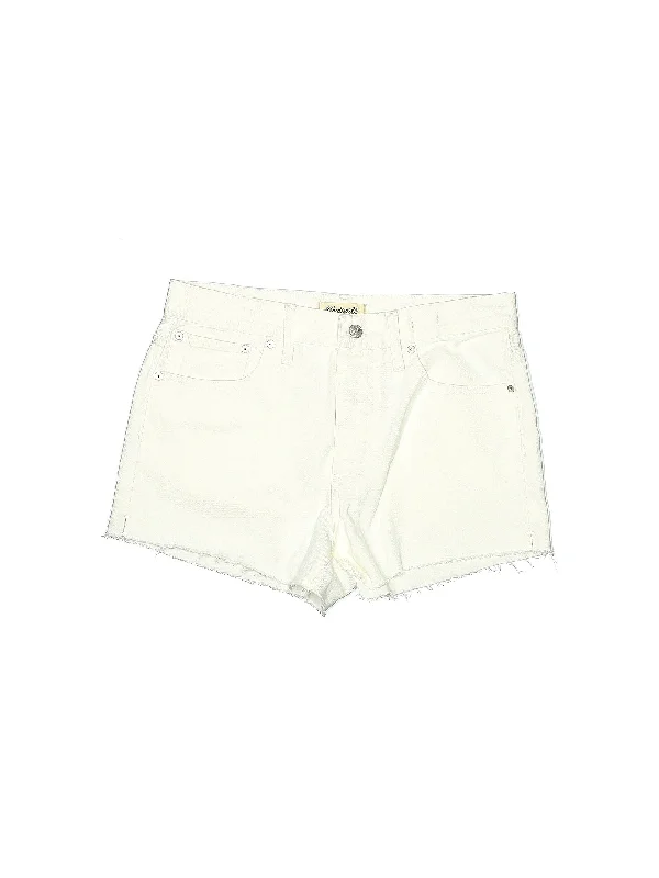 Animal Print Shorts for Fun -Low-Rise Denim Shorts in Light Wash