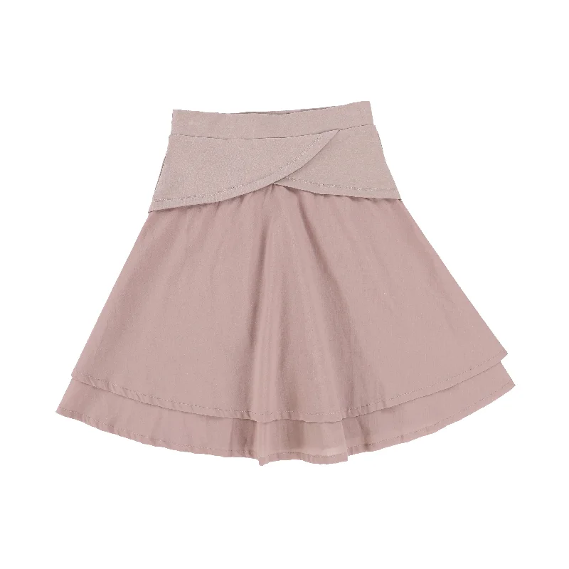 Short Skirts for Summer Days -BACE COLLECTION MAUVE TISSUE T-SHIRT SKIRT [Final Sale]