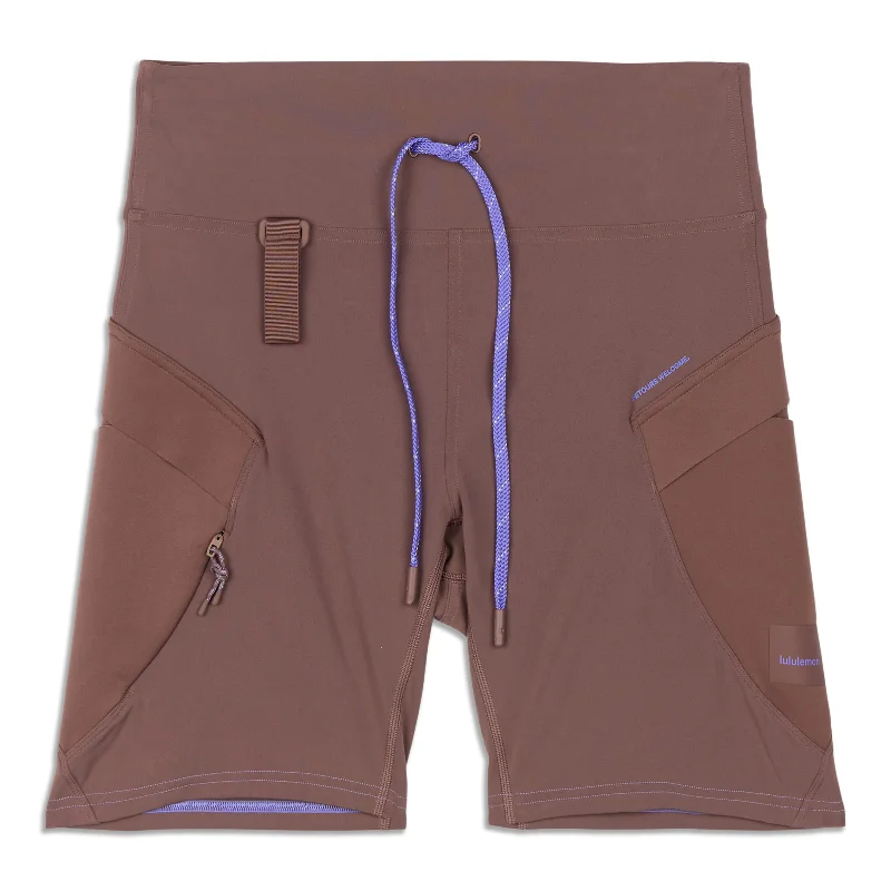 Orange Skirts for Energetic -Cargo Super-High-Rise Hiking Short