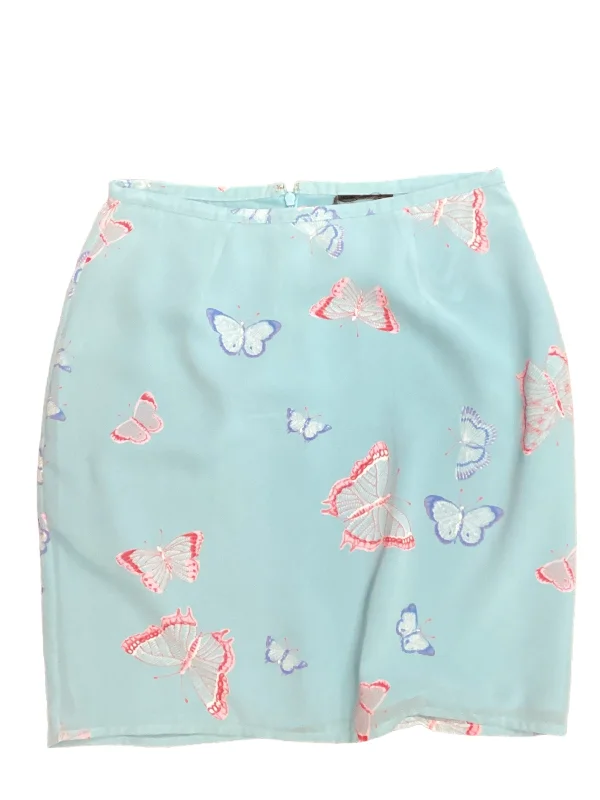 Cute denim skirts for youthful cool -Blue & Pink Skirt Mini & Short Clothes Mentor, Size S