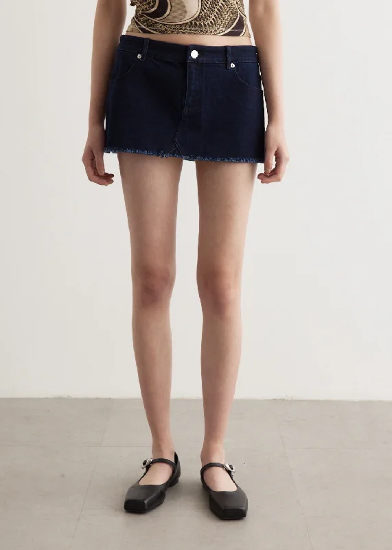 High-waisted denim skirts for cool lift -Miss Mini Skirt