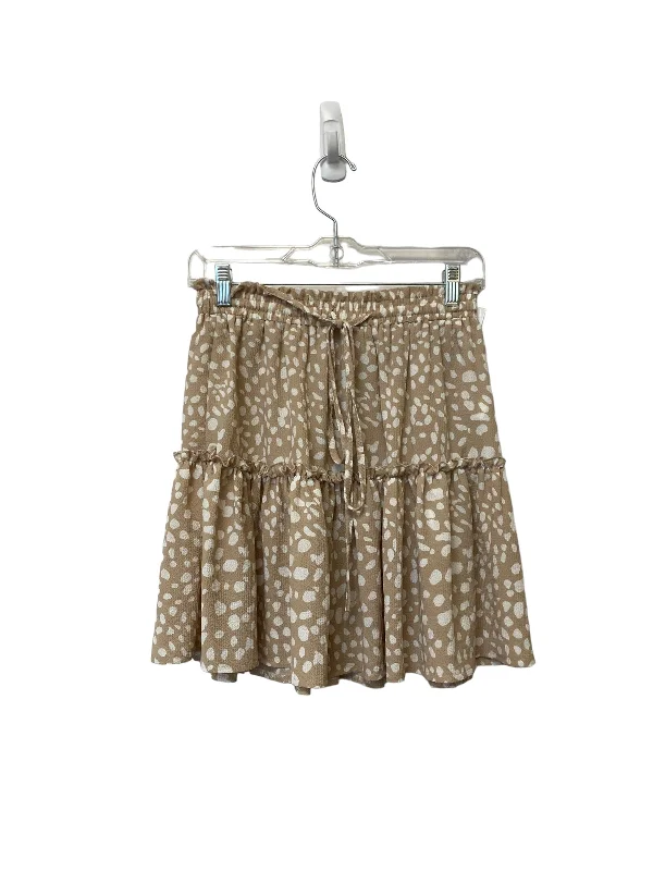 Patterned midi skirts for eye-catching style -Brown Skirt Mini & Short Clothes Mentor, Size S