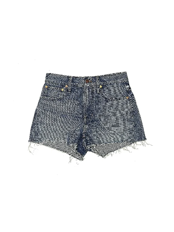 Belted Skirts for Shaping -High-Rise Denim Shorts in Medium Wash