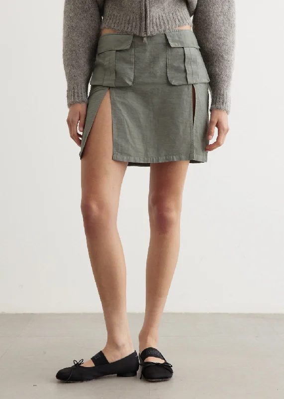 High-waisted skirts with button front detail -Anturi Skirt